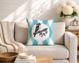 Wood Pecker Indoor/Outdoor Reversible Square Pillow
