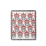 Xavier Zebra Cotton Blend Blanket Throw in Black, Pink and Off-White, full view