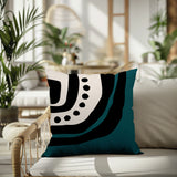 Yani Abstract Reversible Indoor/Outdoor Square Pillow