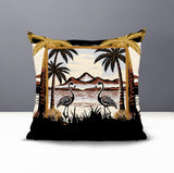 Yanu Flamingo Reversible Indoor/Outdoor Square Pillow
