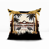 Yanu Flamingo Reversible Indoor/Outdoor Square Pillow