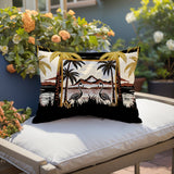 Yanu Flamingo Reversible Indoor/Outdoor Square Pillow