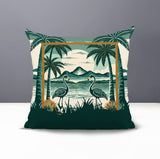 Yanu Flamingo Reversible Indoor/Outdoor Square Pillow