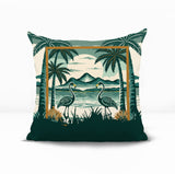 Yanu Flamingo Reversible Indoor/Outdoor Square Pillow