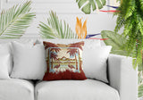 Yanu Flamingo Reversible Indoor/Outdoor Square Pillow