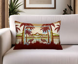 Yanu Flamingo Reversible Indoor/Outdoor Rectangular Pillow
