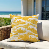 Copley Ocean Waves Lumbar Indoor/Outdoor Throw Pillow