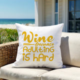 Davey Wine Lumbar Indoor/Outdoor Throw Pillow