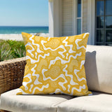 Dominique Coral Reefs Square Indoor/Outdoor Throw Pillow