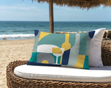 Fairbanks Wine Bottle Lumbar Indoor/Outdoor Throw Pillow