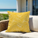Foxlane Ocean Waves Square Indoor/Outdoor Throw Pillow
