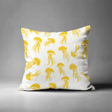 Octavian Jellyfish Square Indoor/Outdoor Throw Pillow