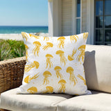 Octavian Jellyfish Square Indoor/Outdoor Throw Pillow