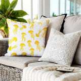 Octavian Jellyfish Square Indoor/Outdoor Throw Pillow