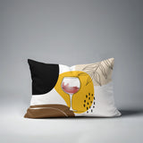 Parson Wine Glass Lumbar Indoor/Outdoor Throw Pillow