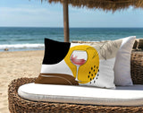 Parson Wine Glass Lumbar Indoor/Outdoor Throw Pillow