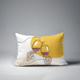Penny Two Hands Lumbar Indoor/Outdoor Throw Pillow