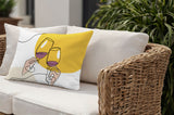Penny Two Hands Lumbar Indoor/Outdoor Throw Pillow
