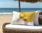 Penny Two Hands Lumbar Indoor/Outdoor Throw Pillow