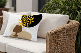 Savon Wine Glass Lumbar Indoor/Outdoor Throw Pillow