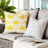 Shirley Octopus Square Indoor/Outdoor Throw Pillow