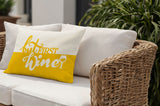 Stevenson But First Lumbar Indoor/Outdoor Throw Pillow