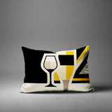 Winefield Wine Bottle Lumbar Indoor/Outdoor Throw Pillow