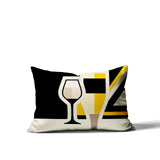 Winefield Wine Bottle Lumbar Indoor/Outdoor Throw Pillow