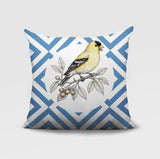 Yellow Finch Indoor/Outdoor Reversible Square Pillow