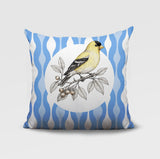 Yellow Finch Indoor/Outdoor Reversible Square Pillow