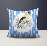 Yellow Finch Indoor/Outdoor Reversible Square Pillow