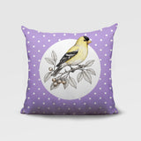 Yellow Finch Indoor/Outdoor Reversible Square Pillow
