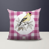 Yellow Finch Indoor/Outdoor Reversible Square Pillow