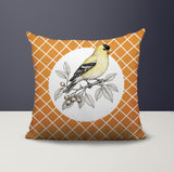 Yellow Finch Indoor/Outdoor Reversible Square Pillow