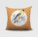 Yellow Finch Indoor/Outdoor Reversible Square Pillow