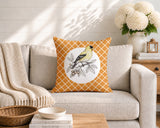 Yellow Finch Indoor/Outdoor Reversible Square Pillow