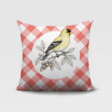 Yellow Finch Indoor/Outdoor Reversible Square Pillow