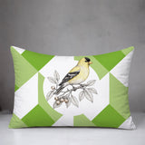 Yellow Finch Indoor/Outdoor Reversible Rectangular Pillow