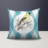 Yellow Finch Indoor/Outdoor Reversible Square Pillow