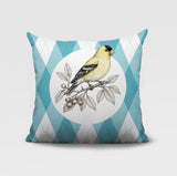Yellow Finch Indoor/Outdoor Reversible Square Pillow