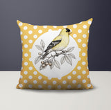 Yellow Finch Indoor/Outdoor Reversible Square Pillow