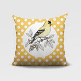 Yellow Finch Indoor/Outdoor Reversible Square Pillow
