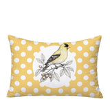 Yellow Finch Indoor/Outdoor Reversible Rectangular Pillow