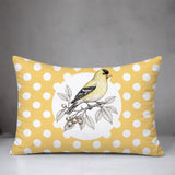 Yellow Finch Indoor/Outdoor Reversible Rectangular Pillow