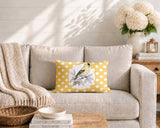 Yellow Finch Indoor/Outdoor Reversible Rectangular Pillow