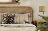 Yimo Microsuede Square Pillow in Brown/Black/Beige - Size 18x18