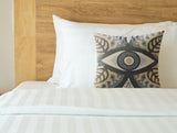 Yimo Microsuede Square Pillow in Gray/Beige - Size 16x16