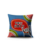 PolyTwill Rock Hand Sign Square Indoor/Outdoor Throw Pillow