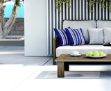 Zaria Striped Reversible Indoor/Outdoor Square Pillow