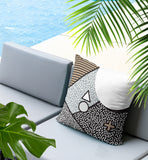Zestra Abstract Reversible Indoor/Outdoor Square Pillow